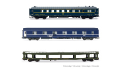 Jouef HJ4207 - H0 - 3-tlg. Set Autoreisezug, SNCB/SNCF, Ep. IV-V